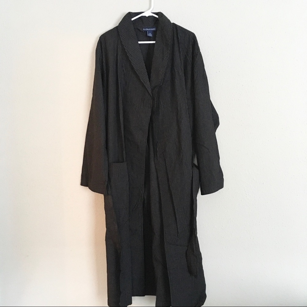 Polo Ralph Lauren Soho Plaid Robe - Black